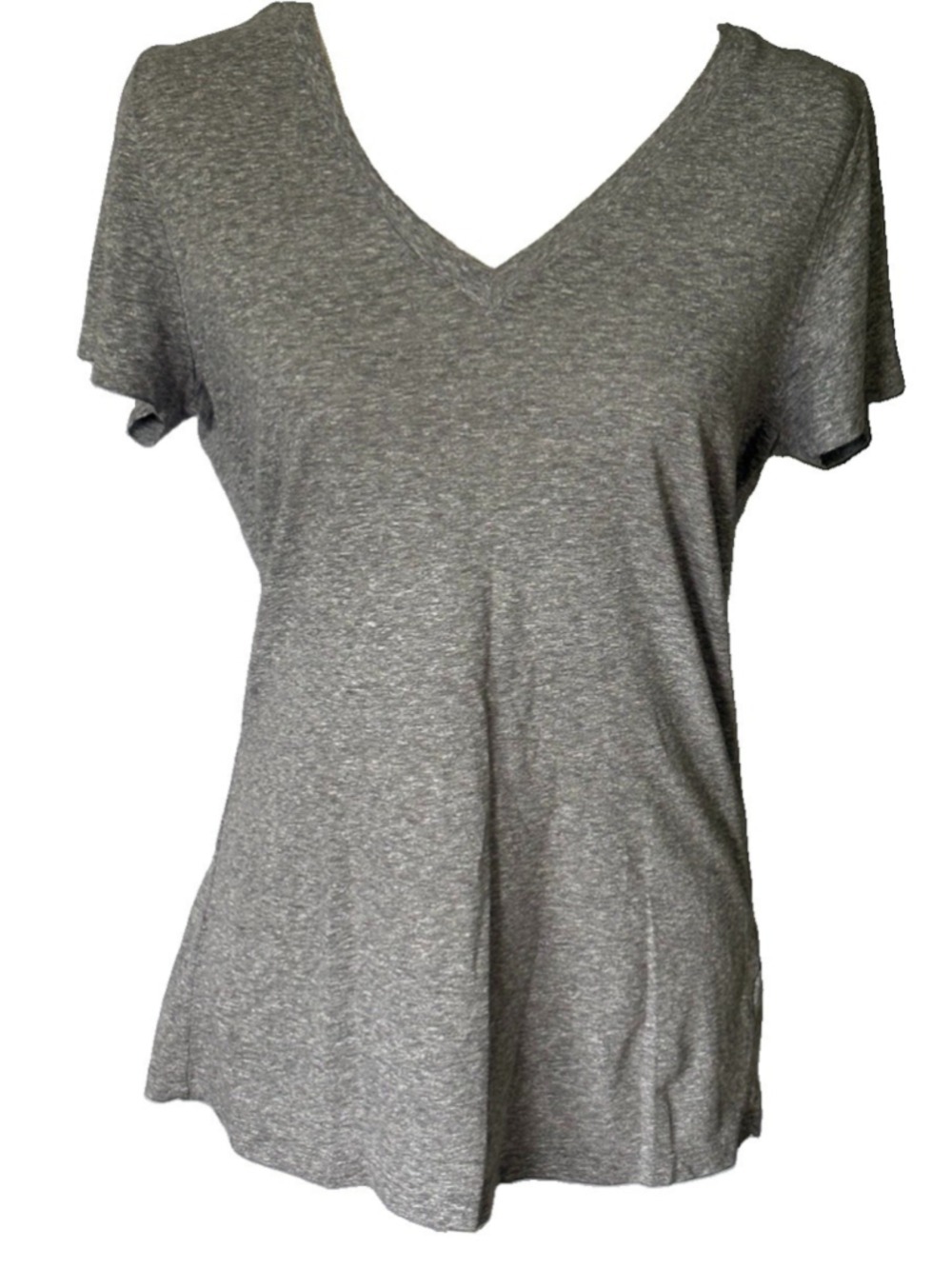 Mossimo Gray V-Neck Tri Blend T Shirt L Womens Heathered Soft Skater Basic Tee
